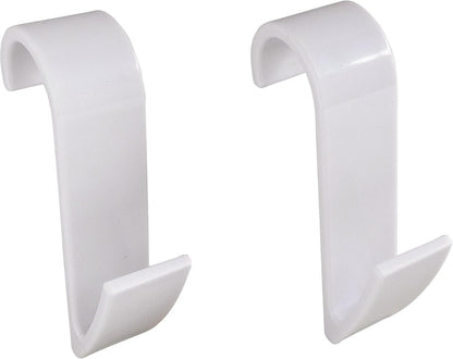 SOMATHERM FOR YOU, 2 Pack White Round Tube Towel Rail Hooks - Practical