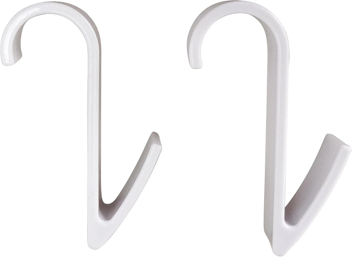 SOMATHERM FOR YOU, 2 Pack White Round Tube Towel Rail Hooks - Practical