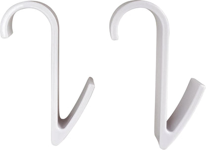 SOMATHERM FOR YOU, 2 Pack White Round Tube Towel Rail Hooks - Practical
