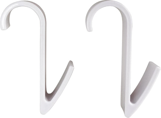 SOMATHERM FOR YOU, 2 Pack White Round Tube Towel Rail Hooks - Practical