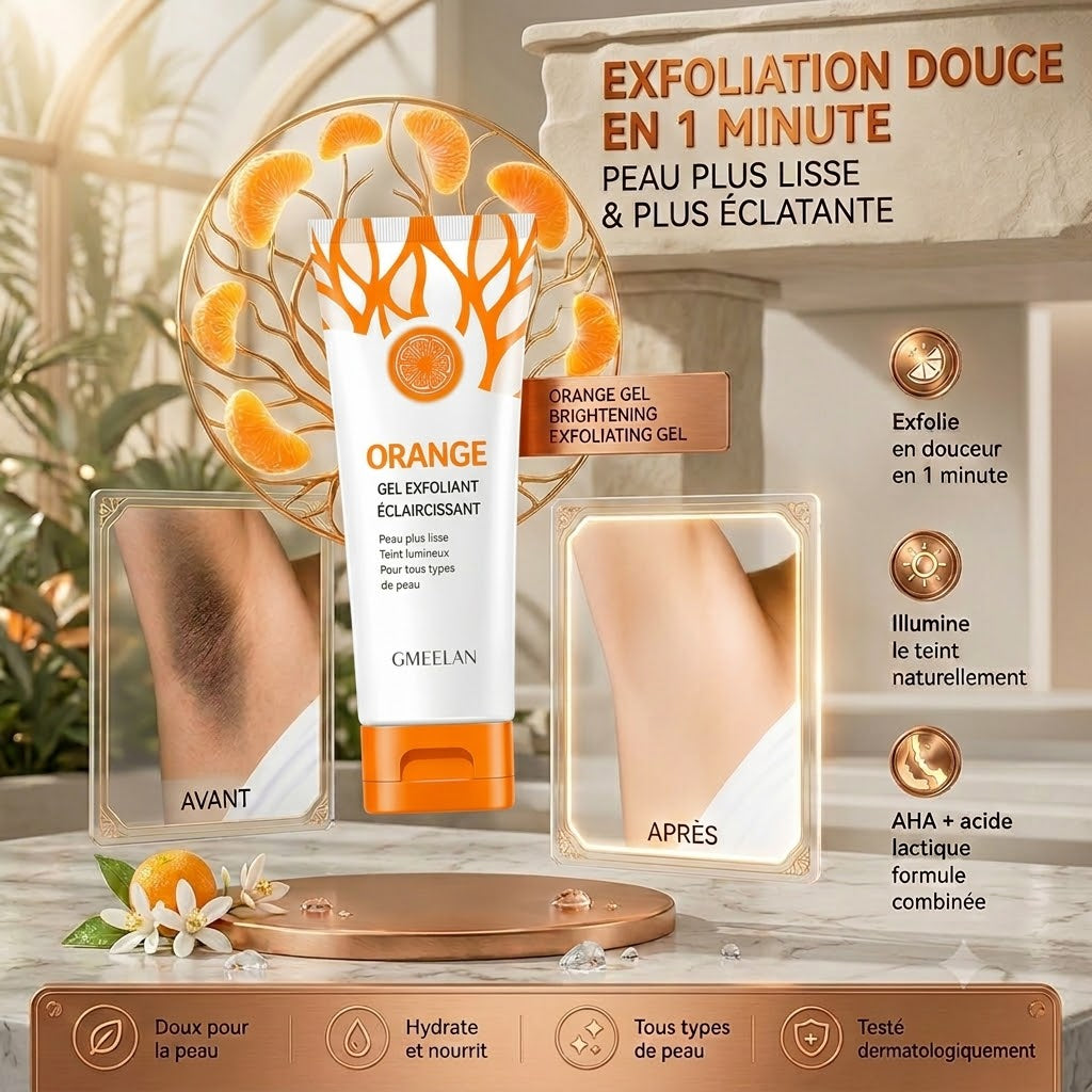 Orange™ Gel Réparateur des Zones Sombres | Éclaircit, Lisse et Unifie la Peau pour un Teint Plus Net et Éclatant
